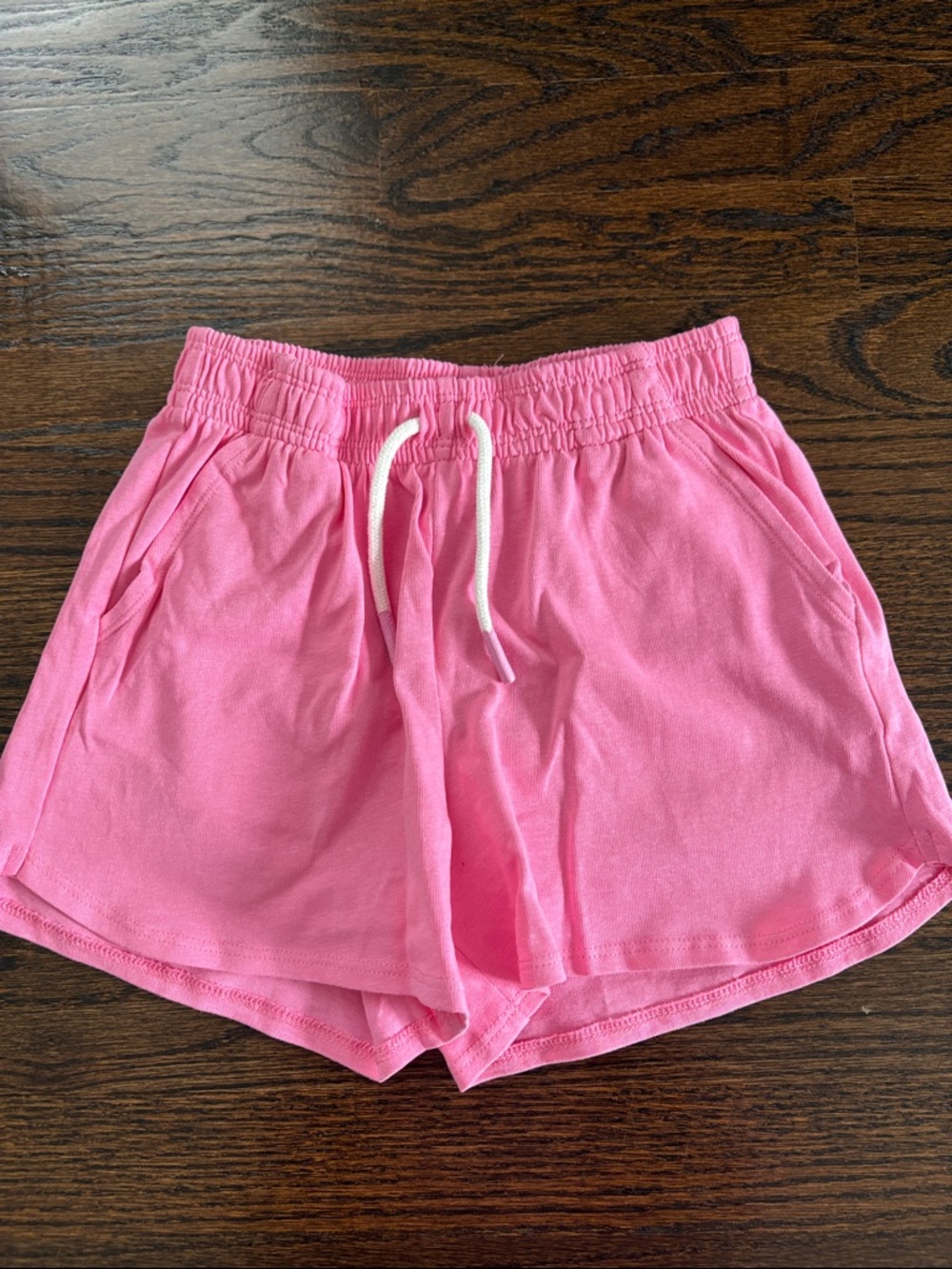 Zara Pink Drawstring Elastic-Waist Girls' Athletic Shorts